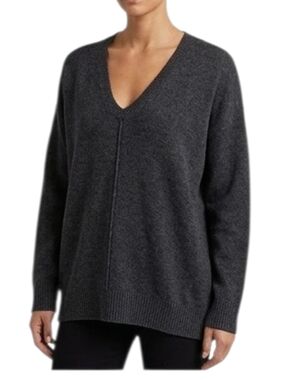 Charcoal V-Neck Women's Sweater